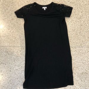 Black dress with lace sleeves